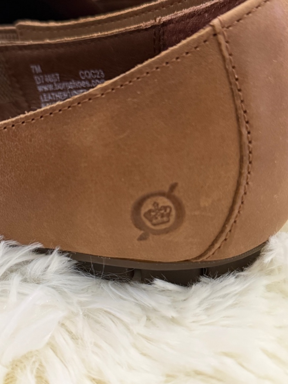 Born Sebra Leather Slip-On Loafers | Tan Brown Comfort Flats | Casual - Picture 10 of 14